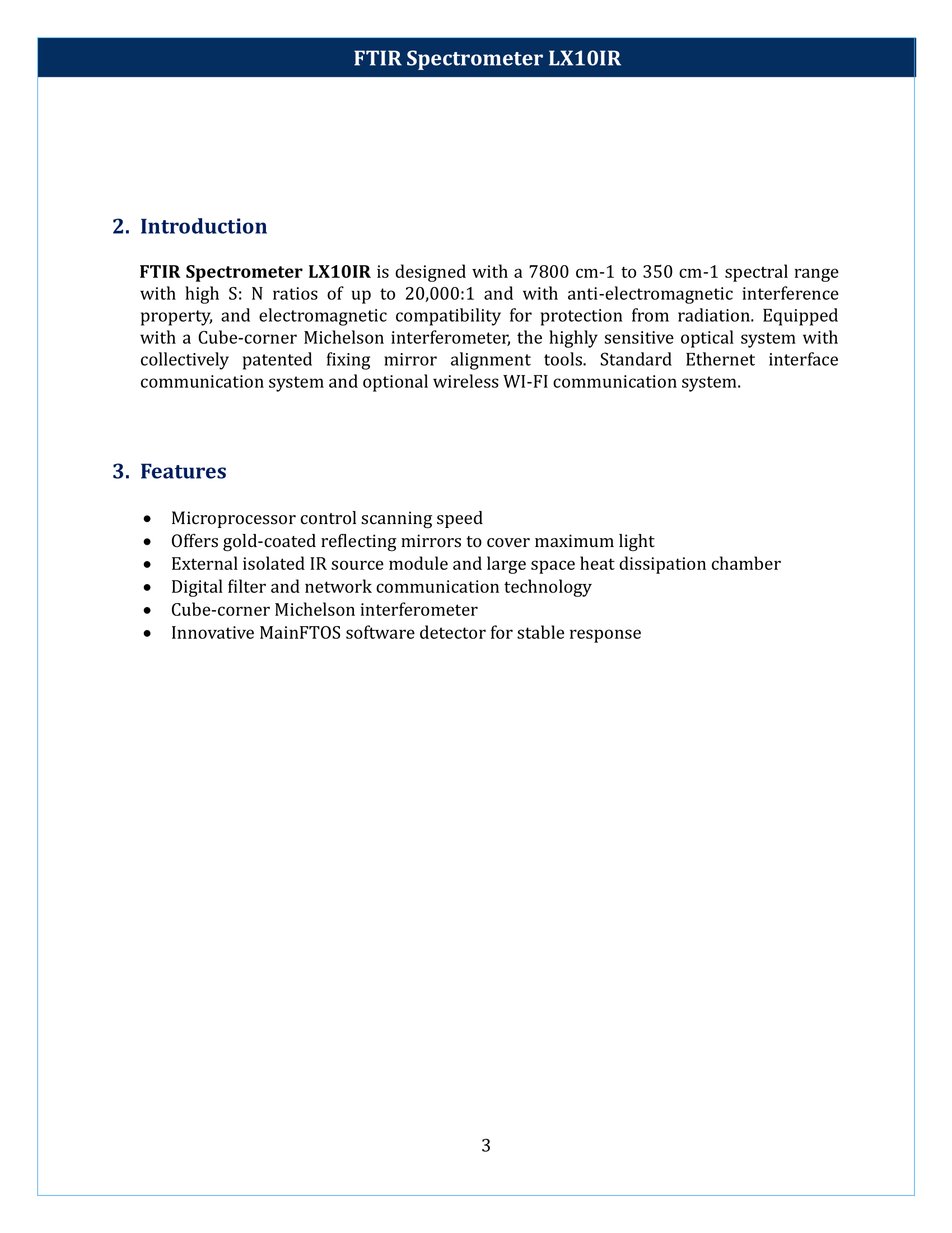 FTIR Spectrometer LX10IR Manual | Labdex