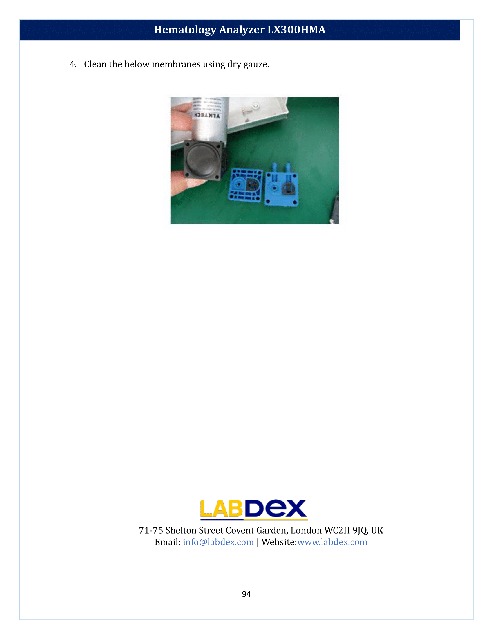 Labdex Hematology Analyzer LX300HMA Manual | Labdex